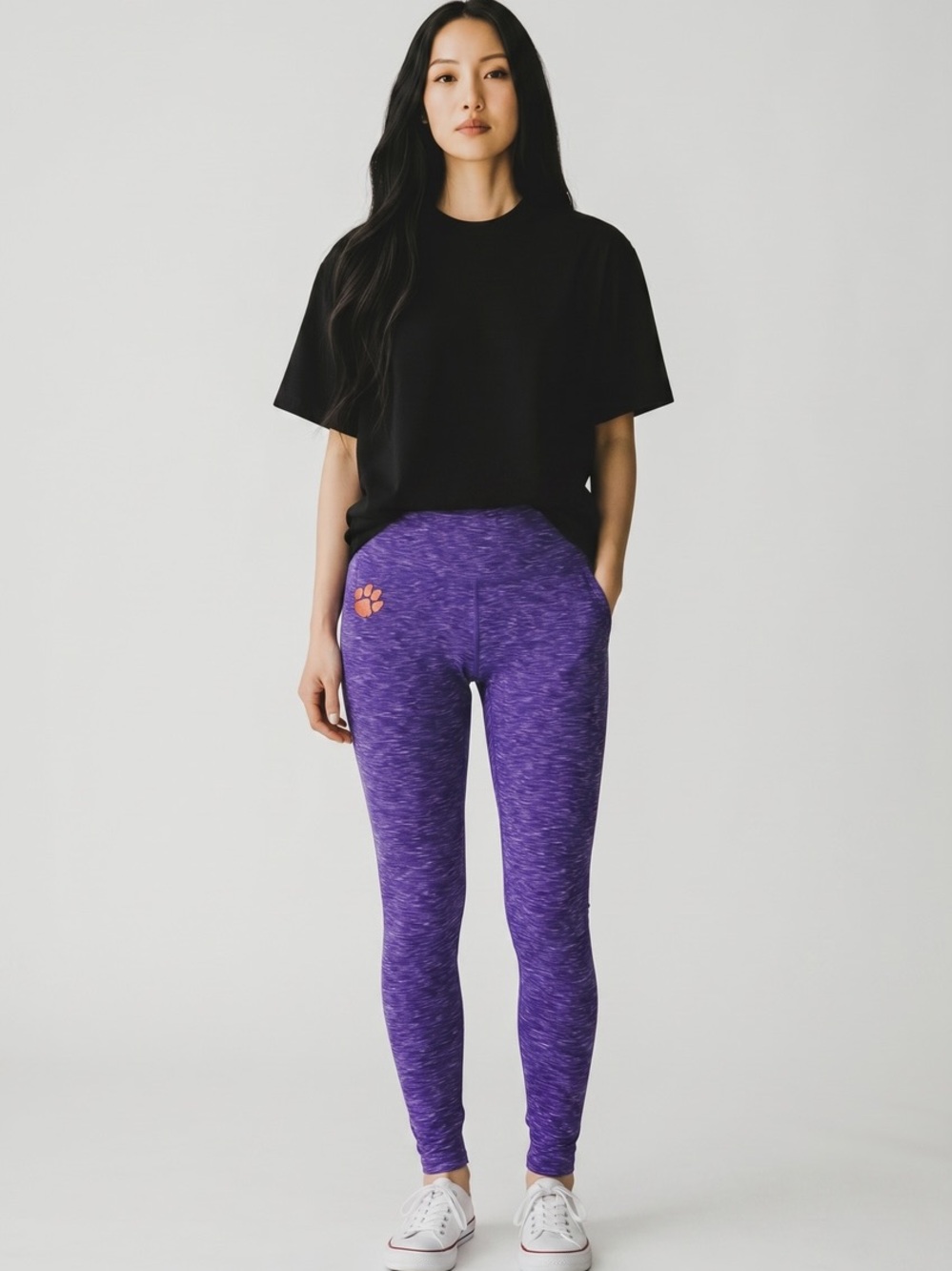 Clemson University Purple Leggings